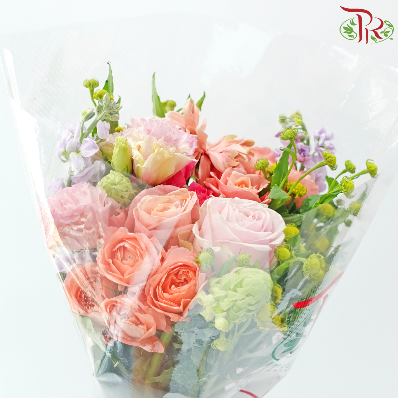 Signature Weekly Flower Bunch - Peach & Blush (Medium Bunch)