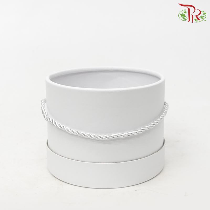 1'SET / Round Box Set - White (FBB036#3)-White-Pudu Ria Florist-prflorist.com.my