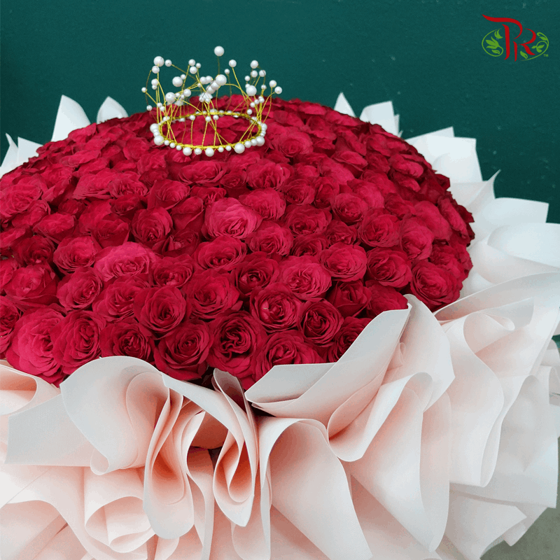 200 stems Roses Flowers Arrangement In RED (Non Portable Style)-Pudu Ria Florist-prflorist.com.my