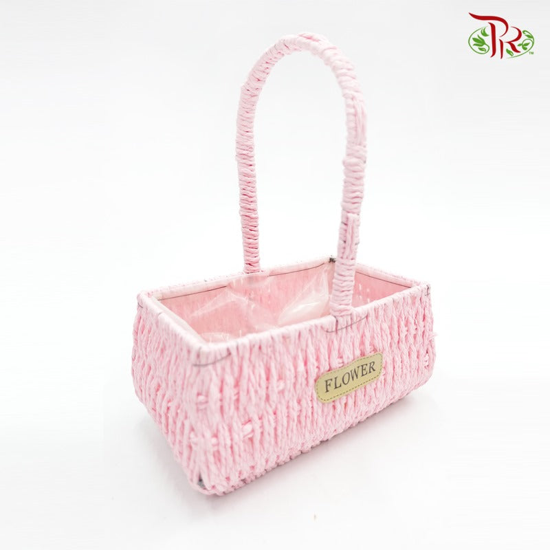 21-332 Basket-Pink-China-prflorist.com.my
