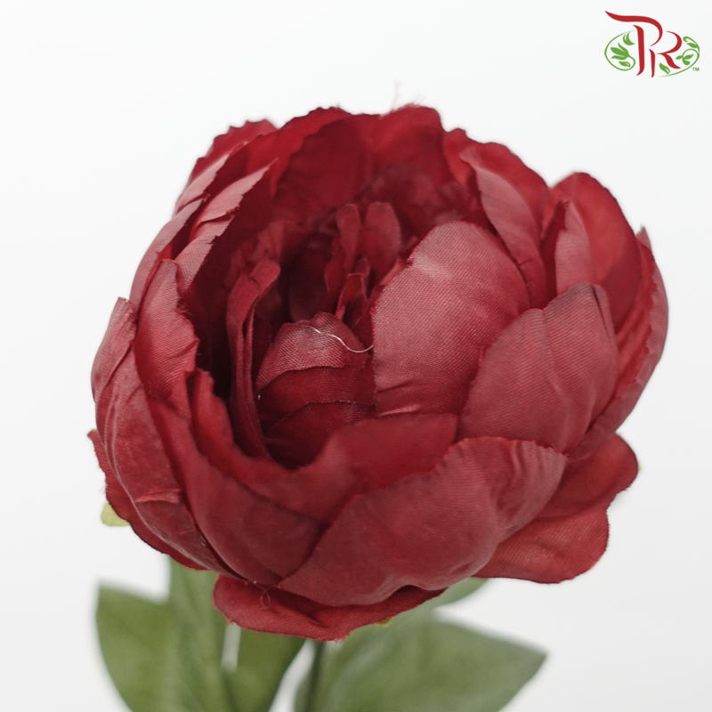 44cm - Artificial Peony Bush - Dark Red (1 Unit)-Dark Red-Pudu Ria Florist-prflorist.com.my