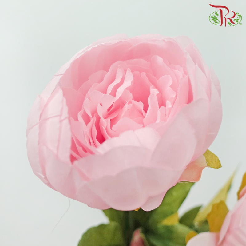 44cm - Artificial Peony Bush - Light Pink (1 Unit)-Light Pink-Pudu Ria Florist-prflorist.com.my