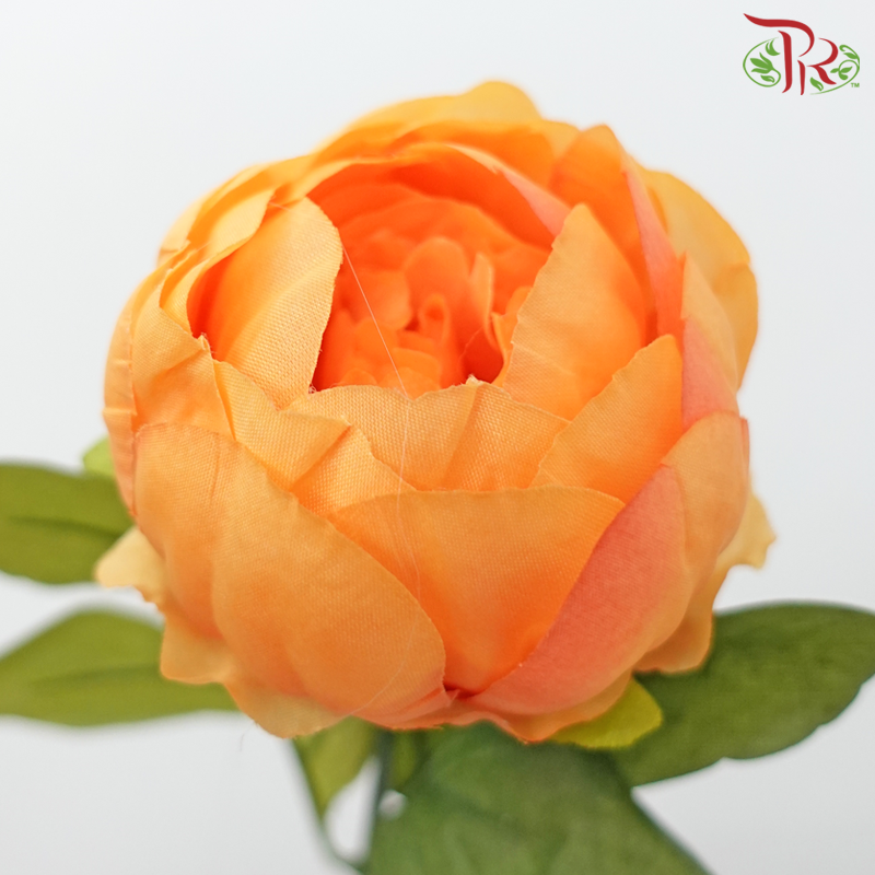 44cm - Artificial Peony Bush - Orange (1 Unit)-Orange-Pudu Ria Florist-prflorist.com.my