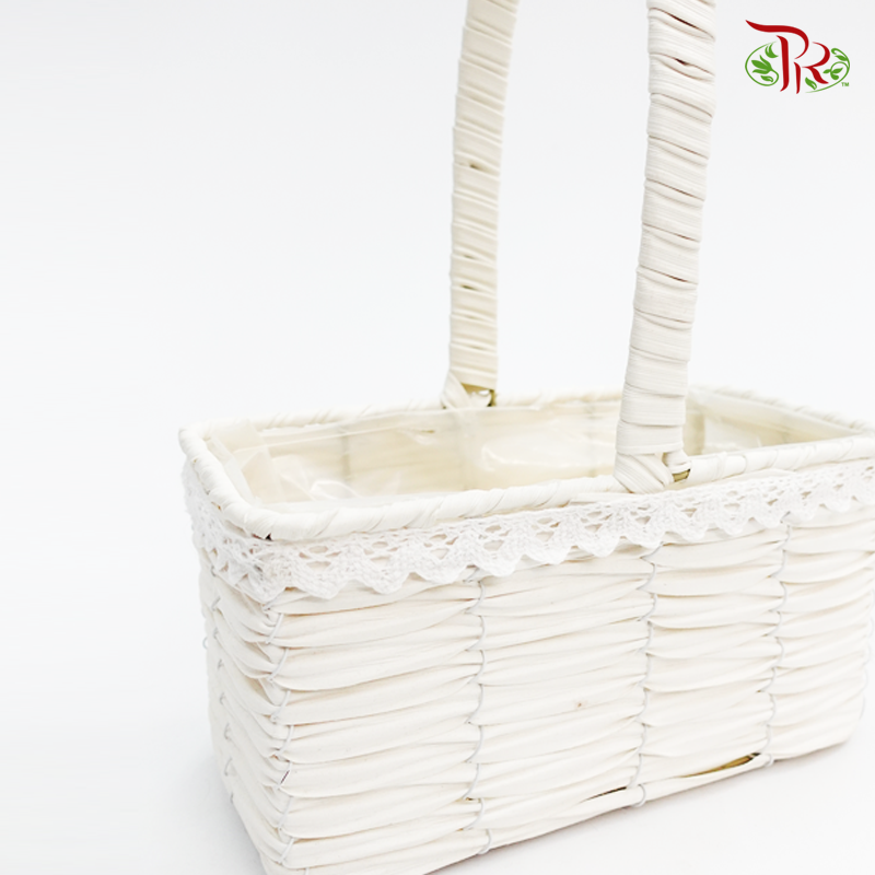 White Basket 46-122 - Pudu Ria Florist