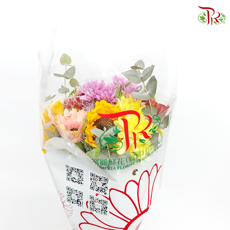 Assorted Chrysanthemum Pompom- Sunflower- Gerbera-  Random Mix (450g- 500g) - Pudu Ria Florist