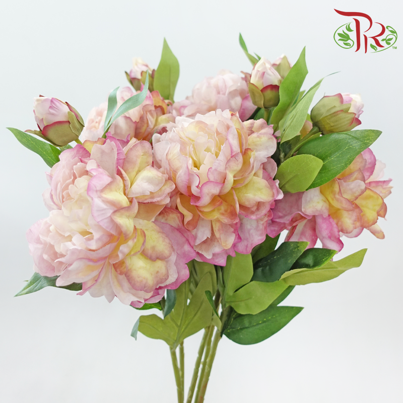 Artificial Peony Spray - 5 Stems