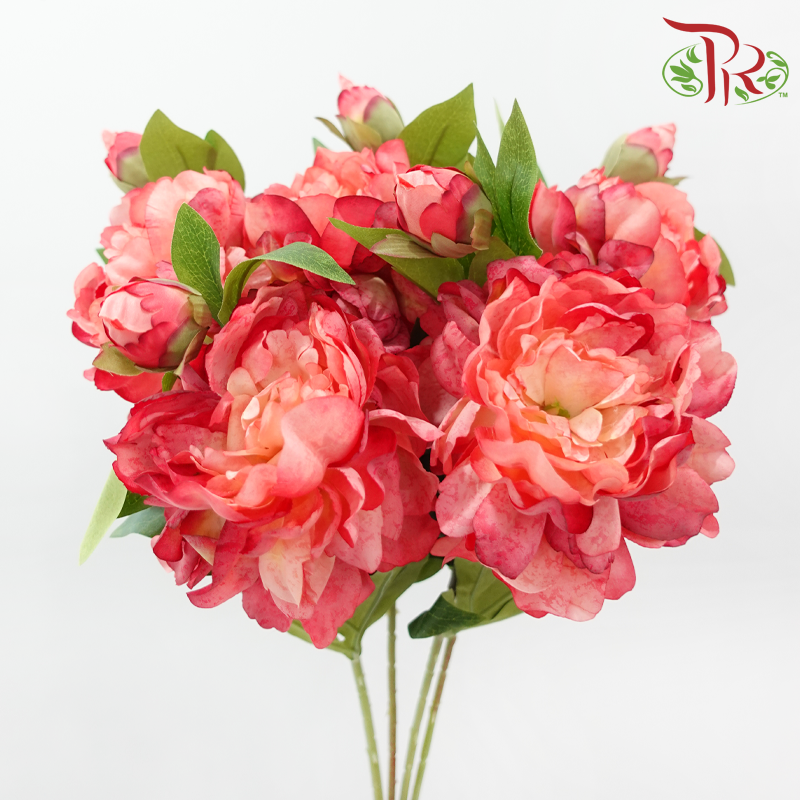 Artificial Peony Spray - 5 Stems