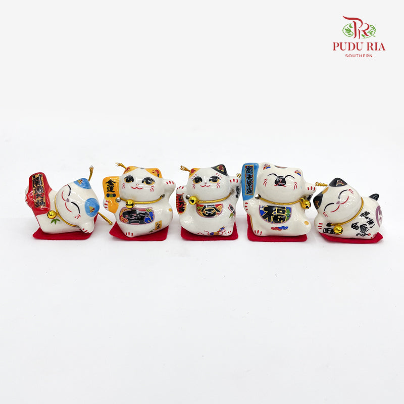 1.5" Mini Lucky Cat White