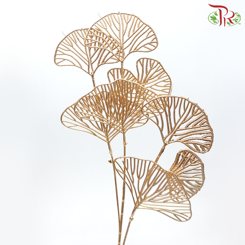68cm - Artificial Ginko Spray - Gold (5 Stems)-Gold-Pudu Ria Florist-prflorist.com.my