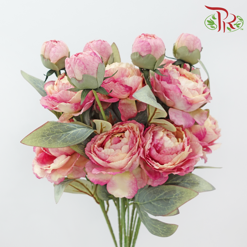 Artificial Peony Spray - 5 Stems