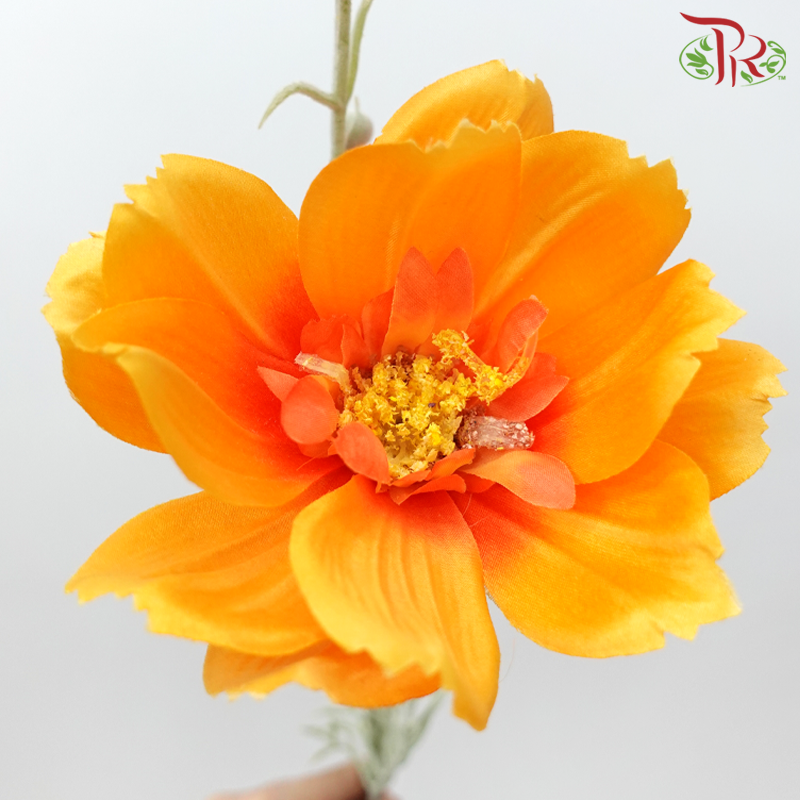 76cm - Artificial Cosmos Spray - Orange (2 Stems)-Orange-Pudu Ria Florist-prflorist.com.my