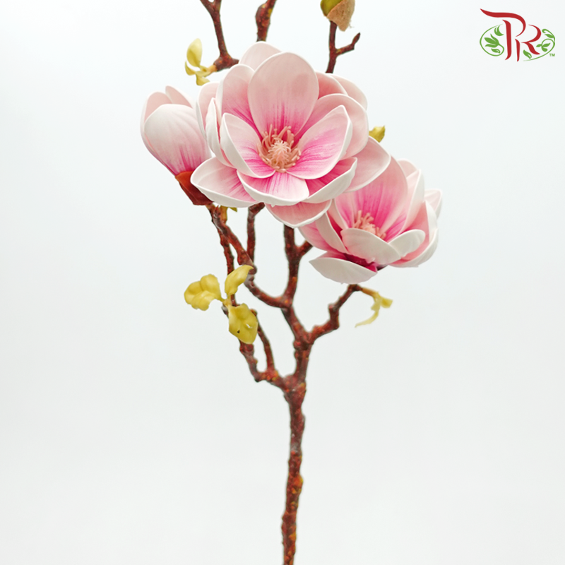 79cm - Artificial Magnolia Spray - Light Pink (2 Stems)-Light Pink-Pudu Ria Florist-prflorist.com.my