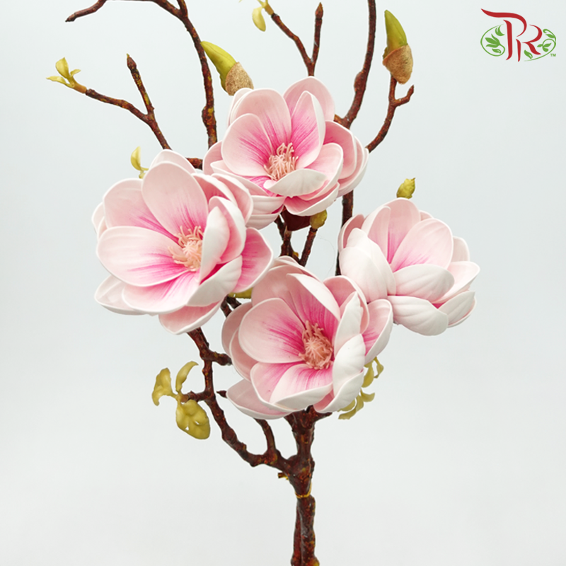 79cm - Artificial Magnolia Spray - Light Pink (2 Stems)-Light Pink-Pudu Ria Florist-prflorist.com.my