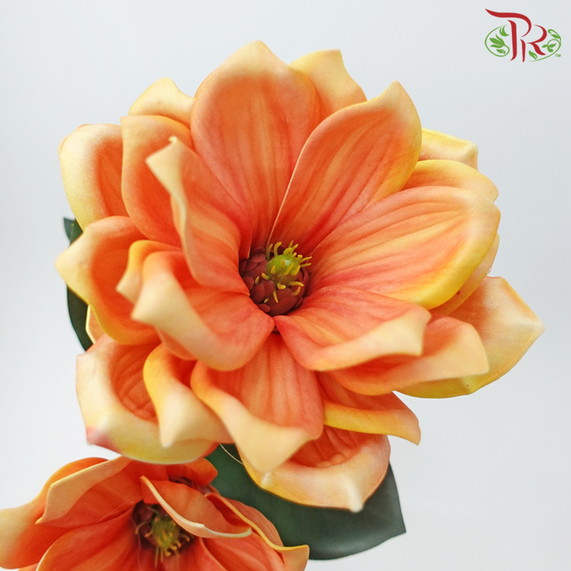 79cm - Artificial Magnolia Spray - Orange (2 Stems)-Orange-Pudu Ria Florist-prflorist.com.my