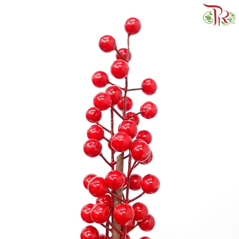 82cm - Artificial Berry Spray - Red (5 Stems)-Red-Pudu Ria Florist-prflorist.com.my