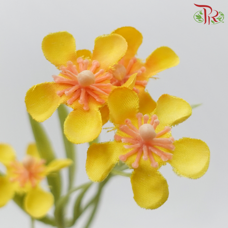 92cm - Artificial Mini Flower Spray - Yellow (2 Stems)-Yellow-Pudu Ria Florist-prflorist.com.my