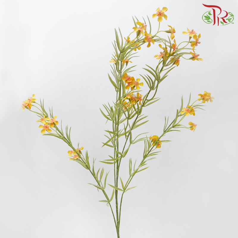 92cm - Artificial Mini Flower Spray - Yellow (2 Stems)-Yellow-Pudu Ria Florist-prflorist.com.my
