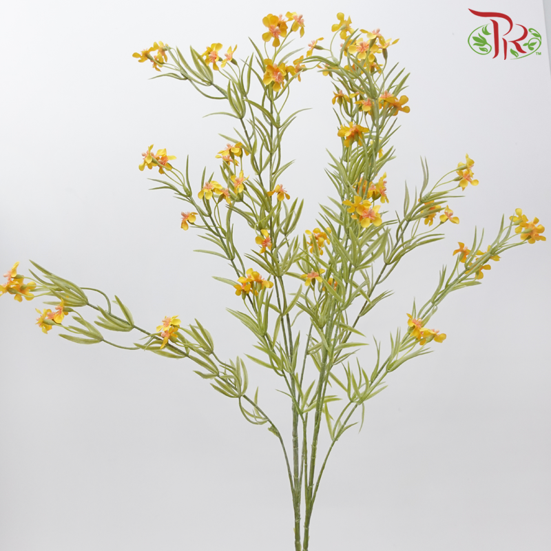 92cm - Artificial Mini Flower Spray - Yellow (2 Stems)-Yellow-Pudu Ria Florist-prflorist.com.my