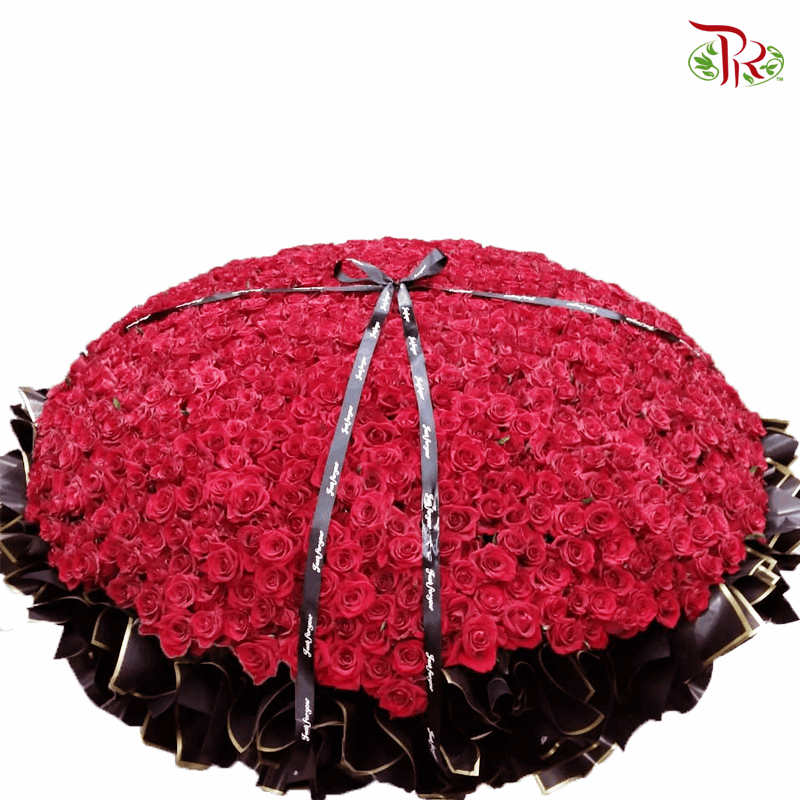 999 stems Roses Flowers Arrangement In Red (Non Portable Style)-Pudu Ria Florist-prflorist.com.my