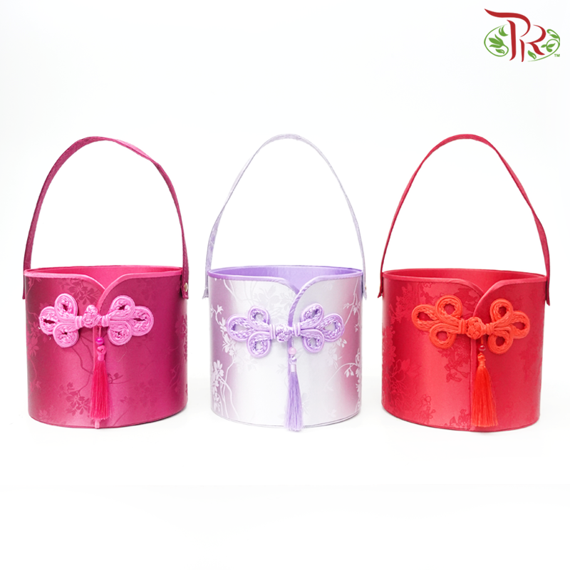 FB1 & FB3 - CNY Single Button Round Hand Held Floral Box