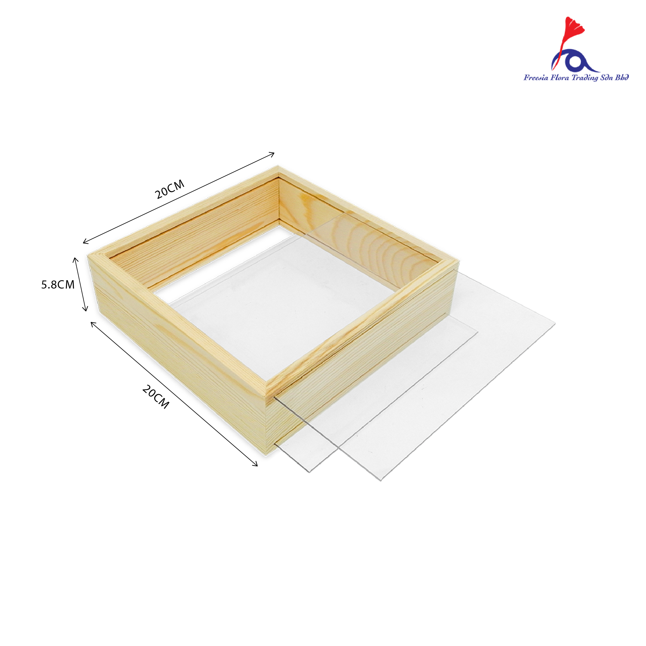 FBA028 WOODEN FLORAL FRAME - Freesia