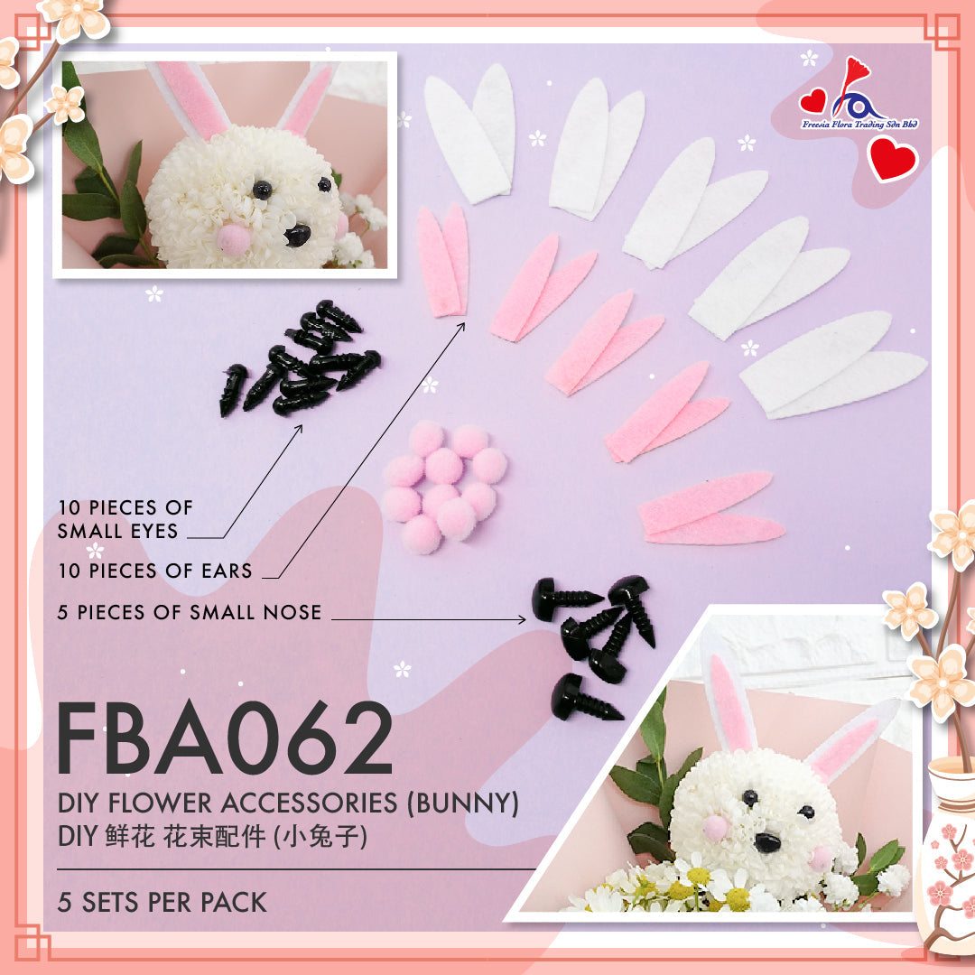 FBA062 DIY FLOWER ACCESSORIES (BUNNY) - Freesia