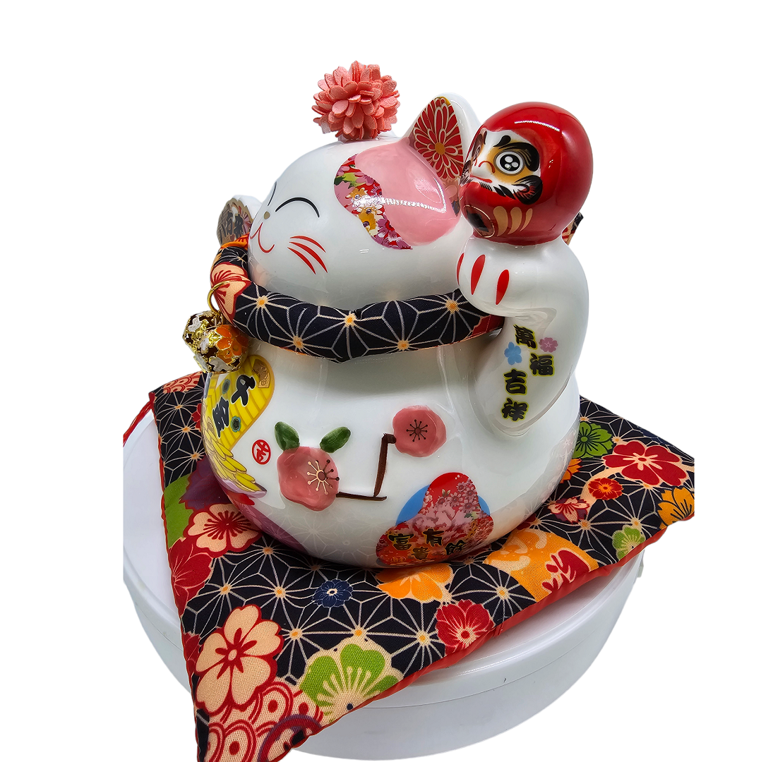 5" 陶瓷 高品质 八方来财 招财猫 (存钱罐)