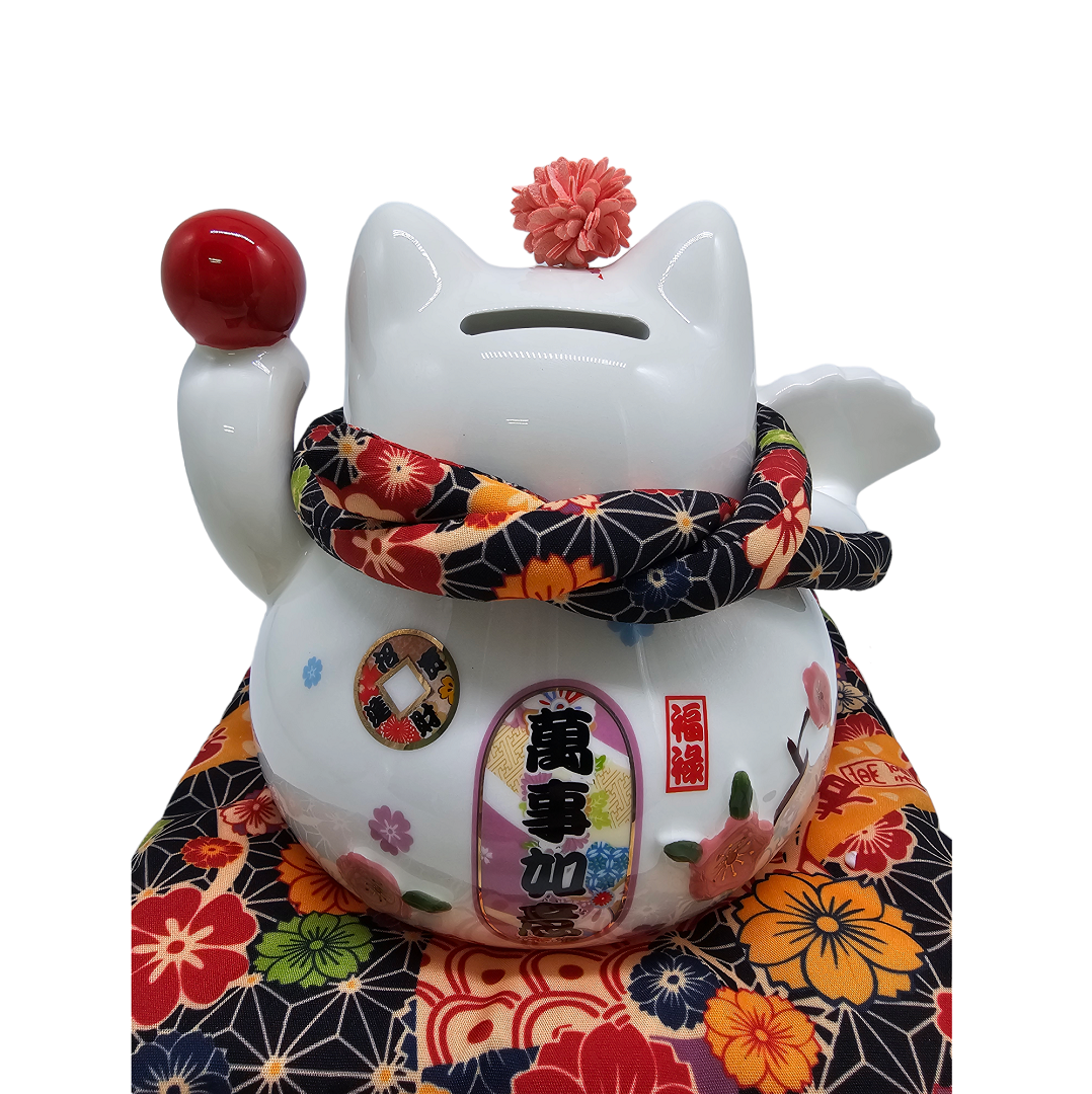 5" 陶瓷 高品质 八方来财 招财猫 (存钱罐)