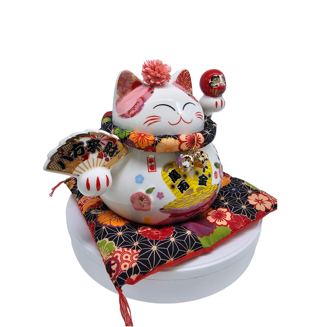 5" 陶瓷 高品质 八方来财 招财猫 (存钱罐)
