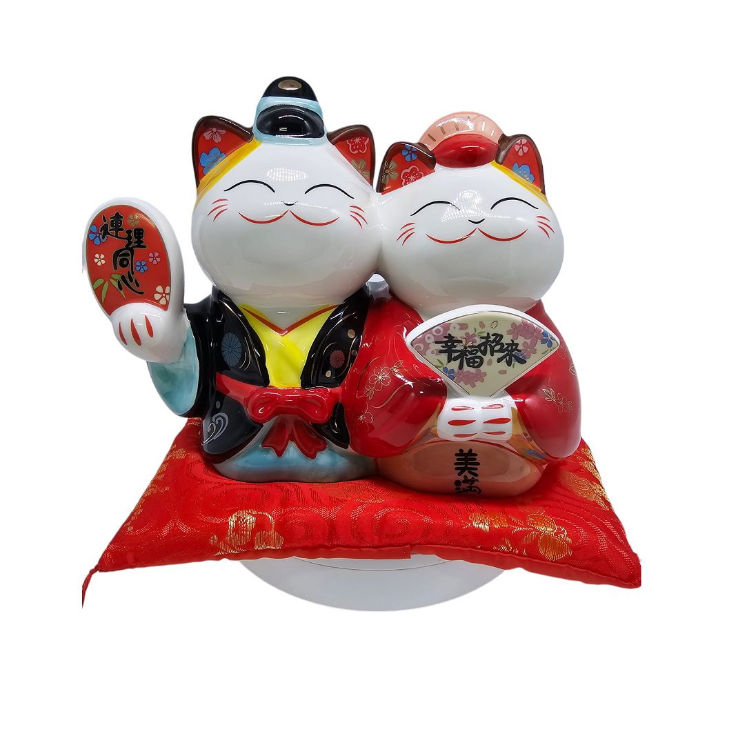 8" 陶瓷 高品质 连理同心 幸福招来 (存钱罐)