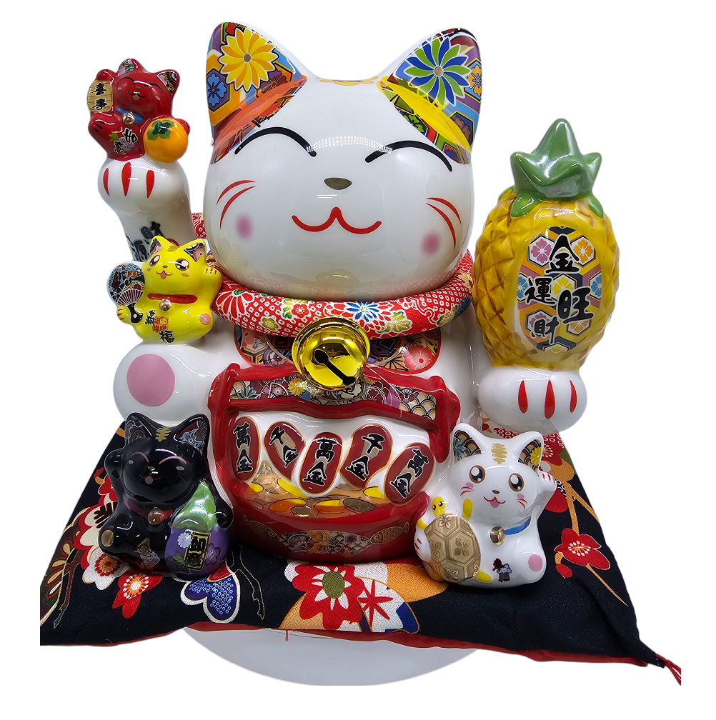 8"《”金運招財“ 招财猫》