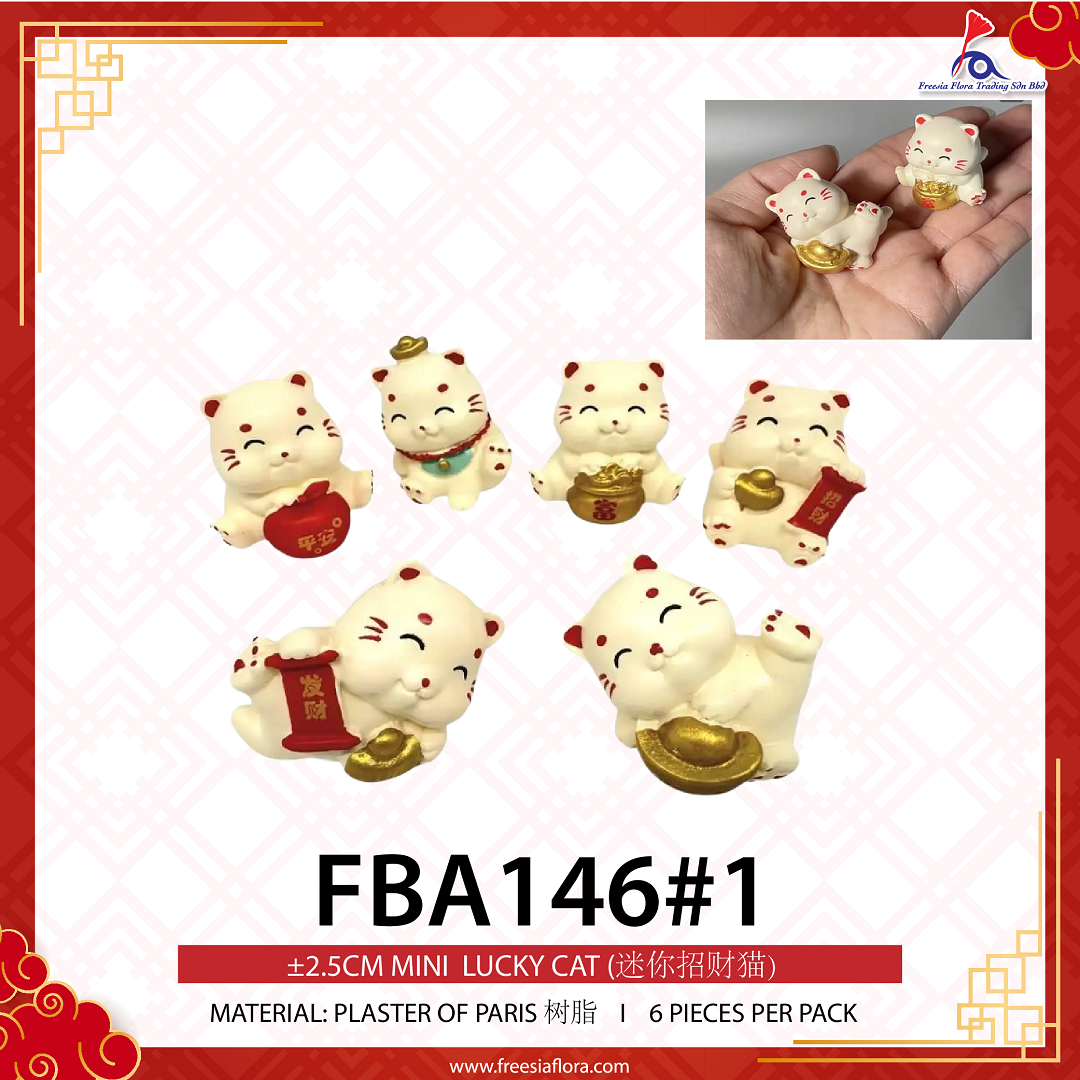 1“ Mini Lucky Cat (6 pieces per set)