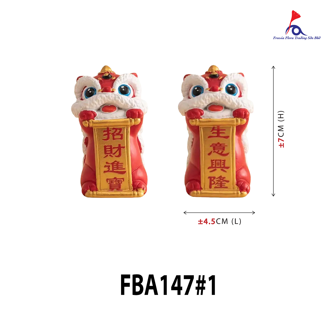 1“ Premium Lion Dance set 《醒狮石狮子摆件》
