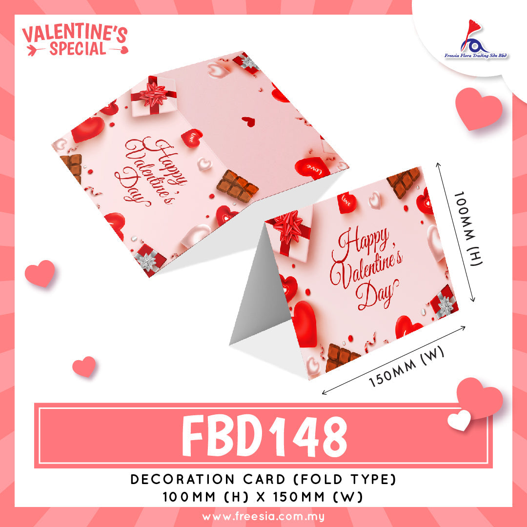 Decoration Card (Small - Folded Type) - Happy Valentine'S Day