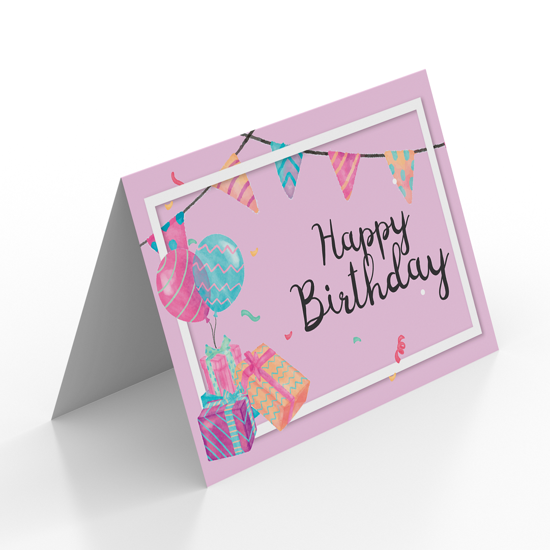 Birthday'S Card - Happy Birthday (Folded Type)