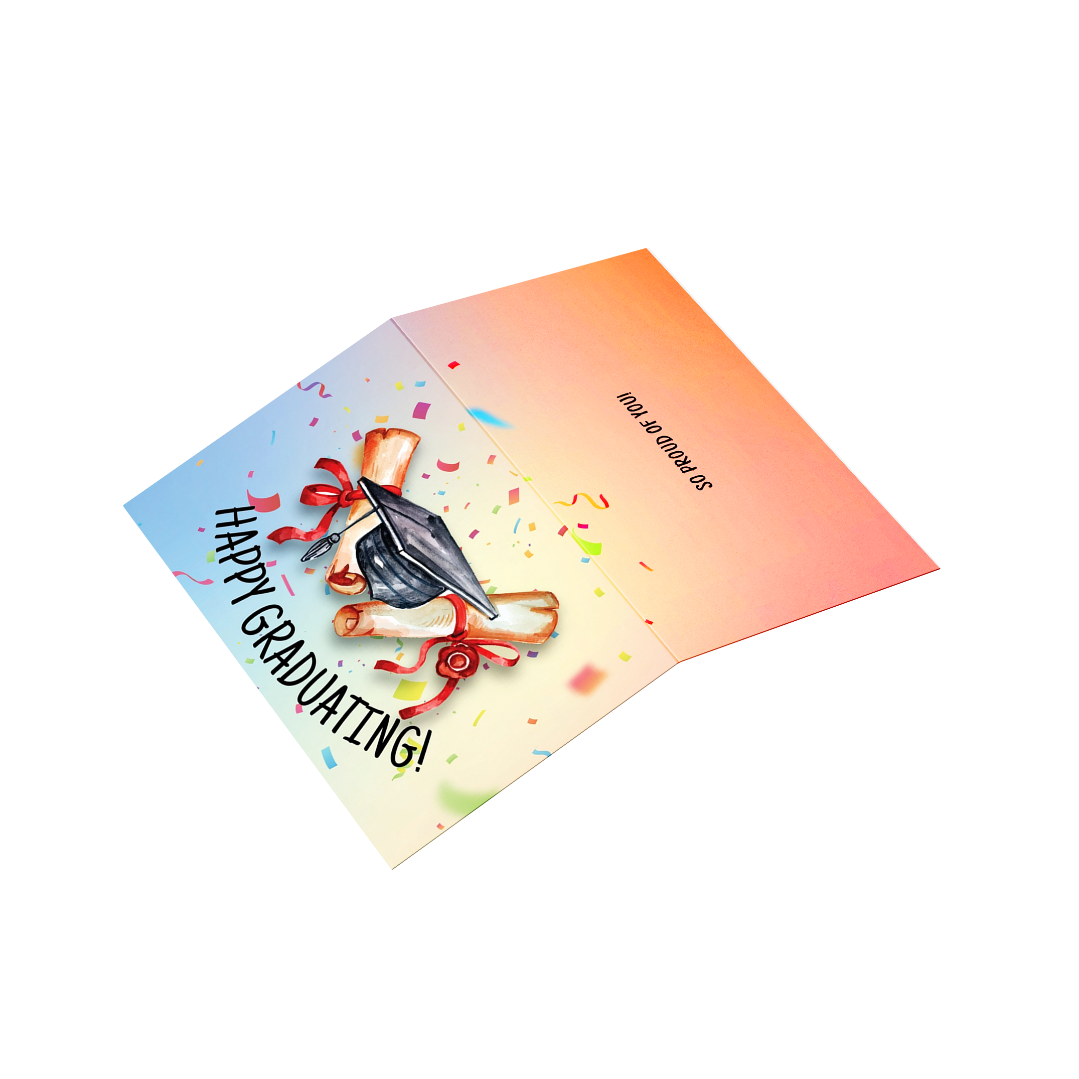 Graduation Card - Happy Graduating! (Folded Type)