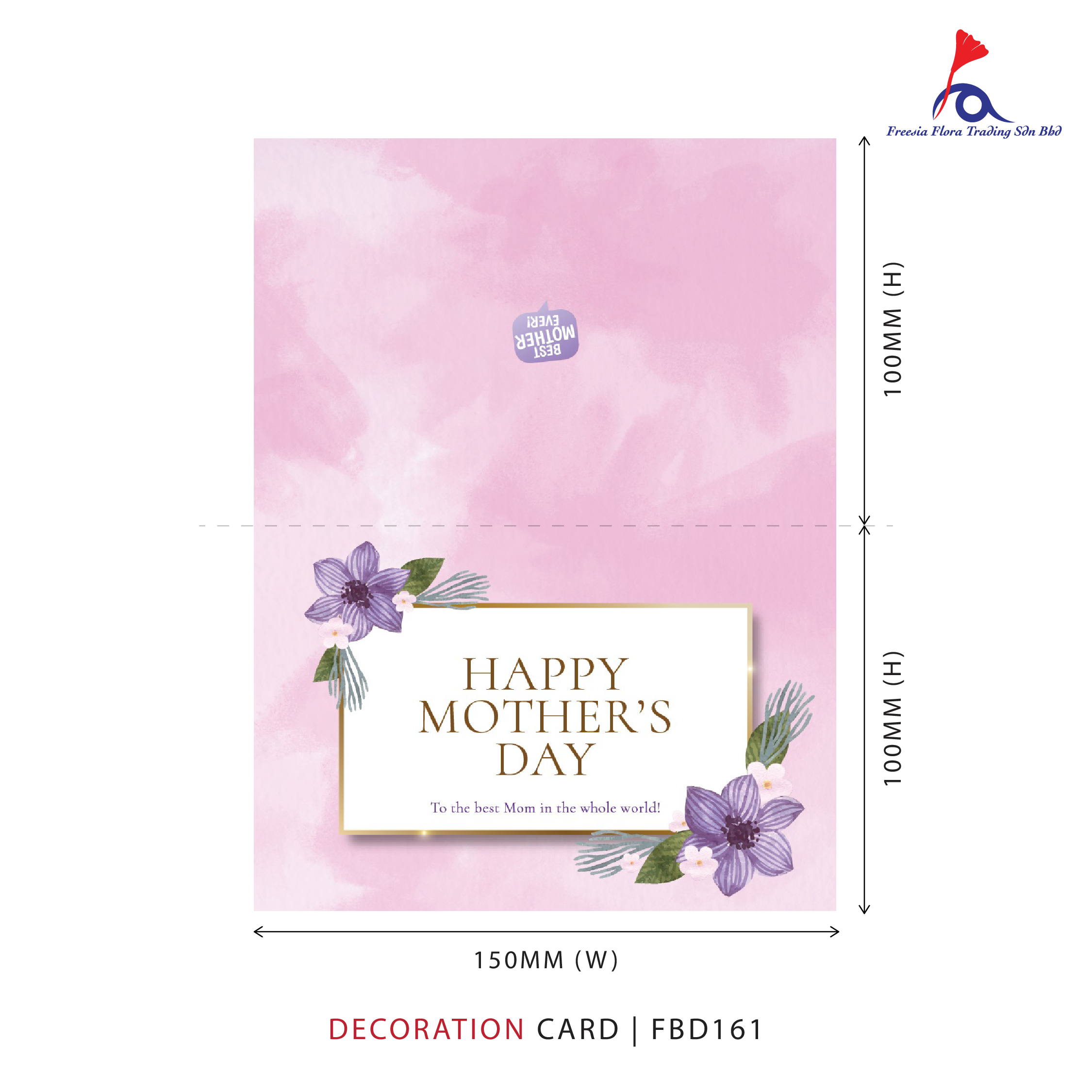 Mother's Day Card - Happy Mother's Day (Folded Type)