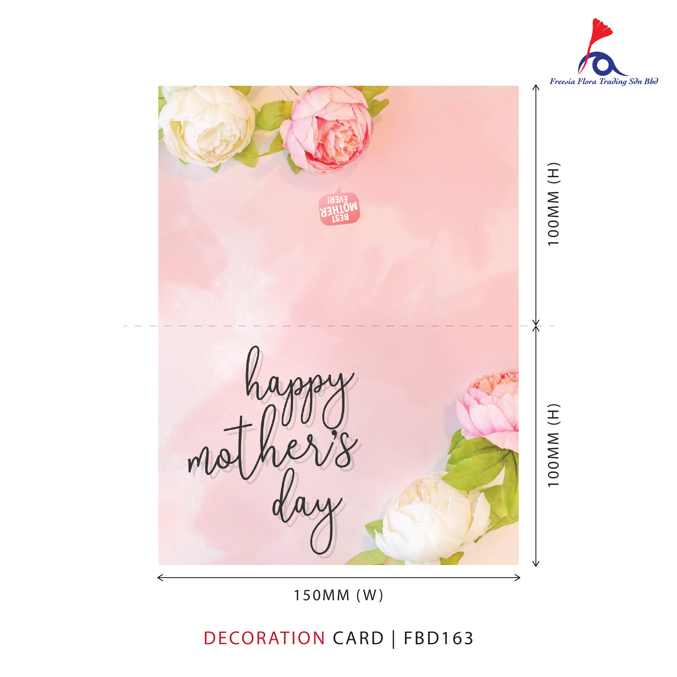 Mother's Day Card - Happy Mother's Day (Folded Type)