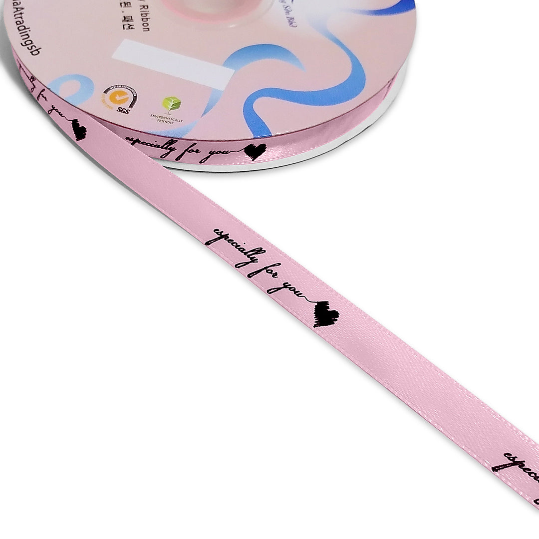 FRB089 SATIN RIBBON 'Especially for You' (10mm x 50Y) - Freesia