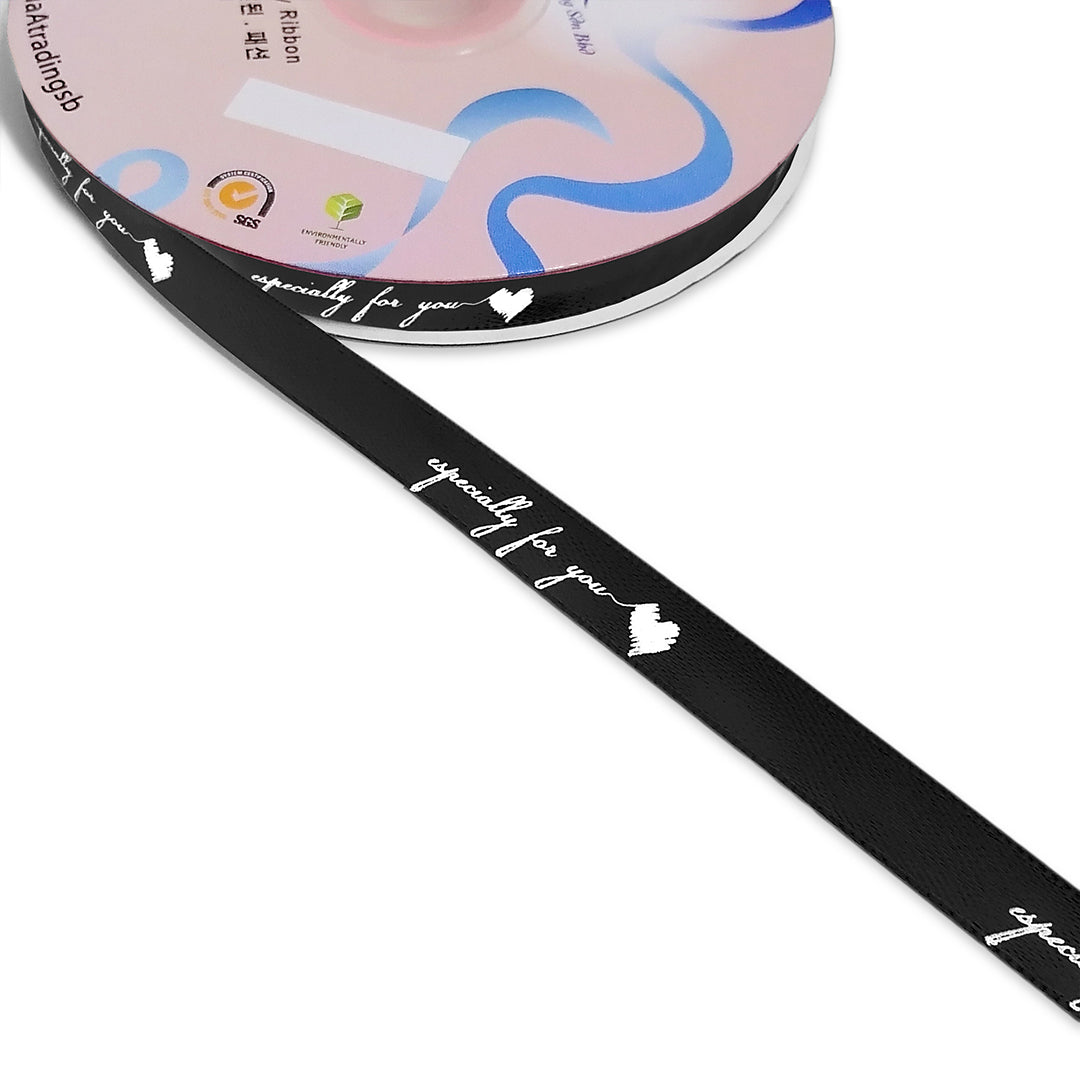 FRB089 SATIN RIBBON 'Especially for You' (10mm x 50Y) - Freesia