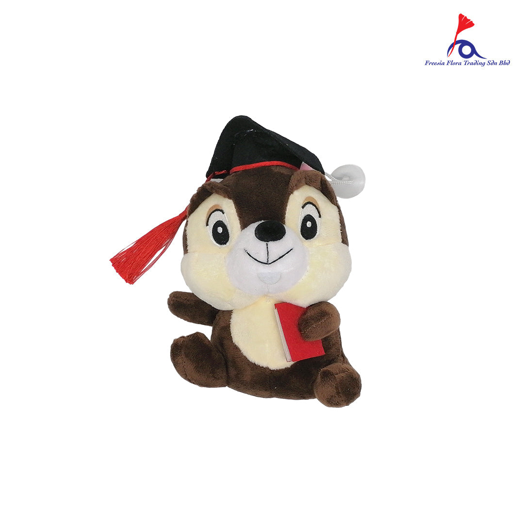 FTY014 8IN GRADUATE BEAR - Freesia