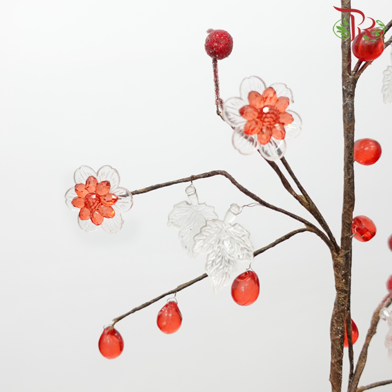 Artificial Accesory - Red (5 Stems Per Bunch)-Red-Pudu Ria Florist-prflorist.com.my