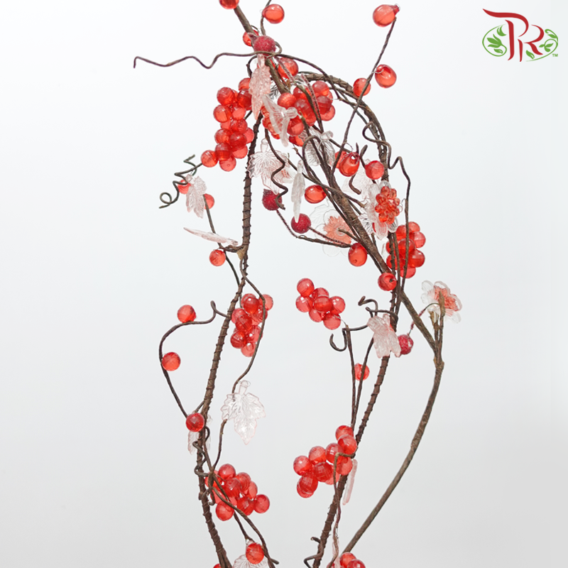 Artificial Accesory - Red (5 Stems Per Bunch)-Red-Pudu Ria Florist-prflorist.com.my