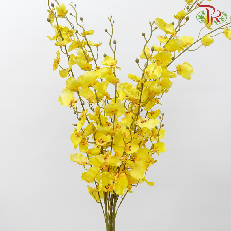 Artificial Dancing Orchids - Yellow (3 Stems)-Yellow-Pudu Ria Florist-prflorist.com.my