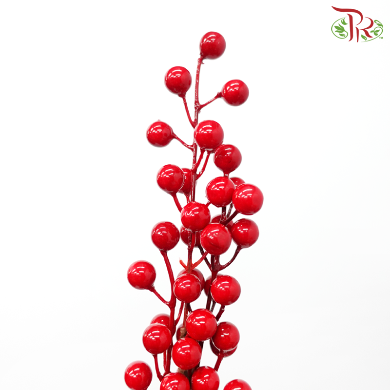 Artificial Ilex - Red (9 Branches)(5 Units)-Red-Pudu Ria Florist-prflorist.com.my