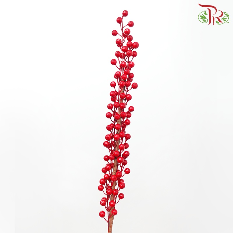 Artificial Ilex - Red (9 Branches)(5 Units)-Red-Pudu Ria Florist-prflorist.com.my