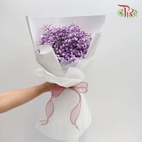 Baby's Breath Bouquet - Purple-Pudu Ria Florist-prflorist.com.my