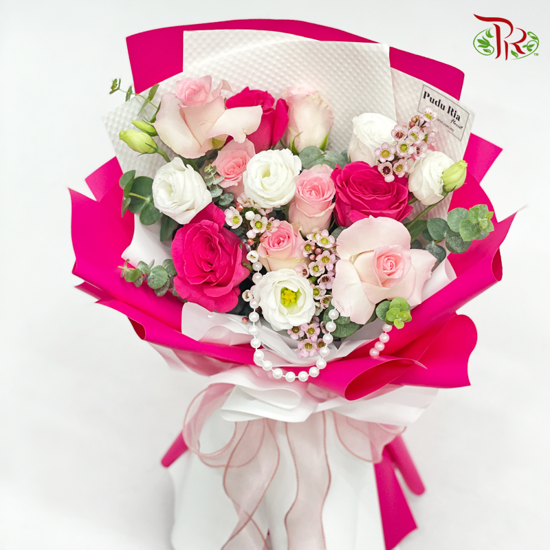 Barbie Pink Bouquet (M size)-Pudu Ria Florist-prflorist.com.my
