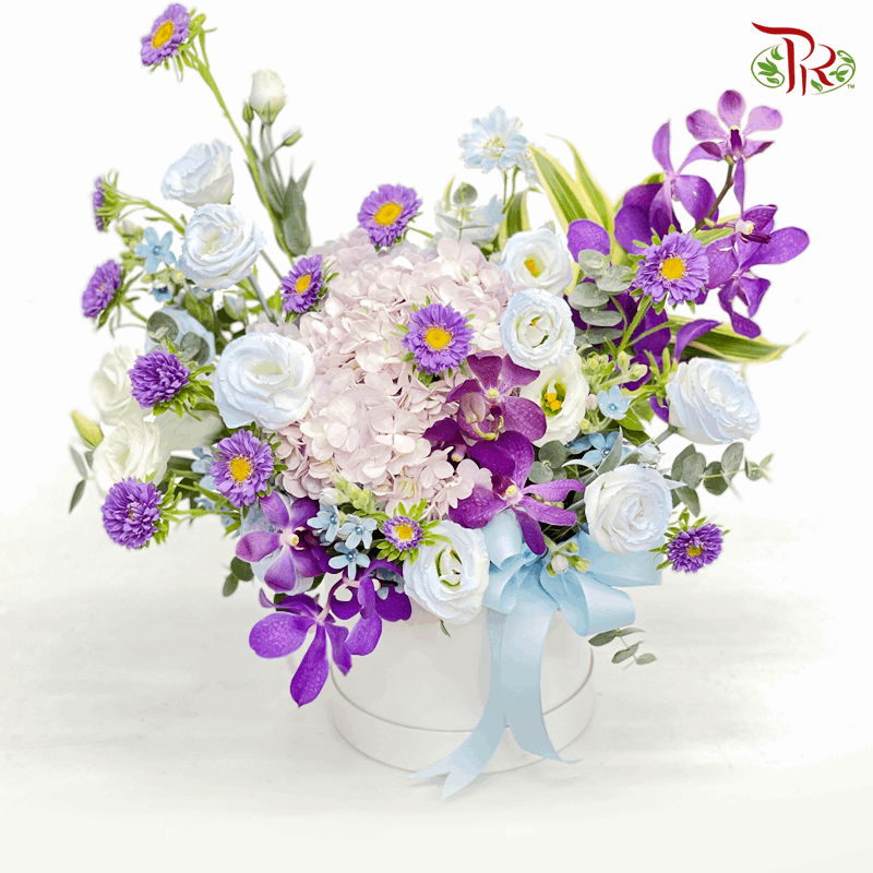 Butterfly Flatters Floral Box Arrangement (M size)-Pudu Ria Florist-prflorist.com.my