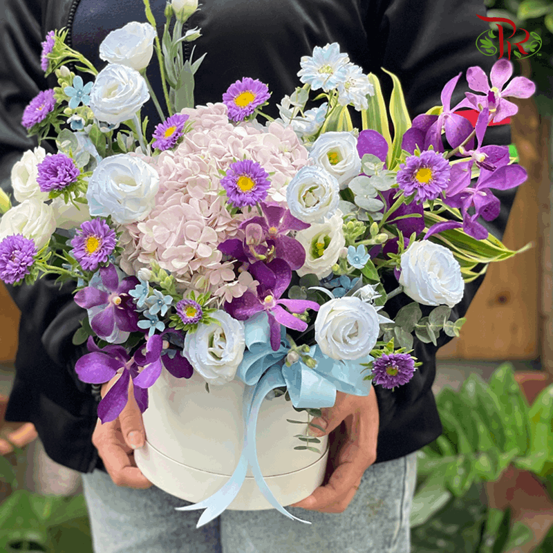 Butterfly Flatters Floral Box Arrangement (M size)-Pudu Ria Florist-prflorist.com.my